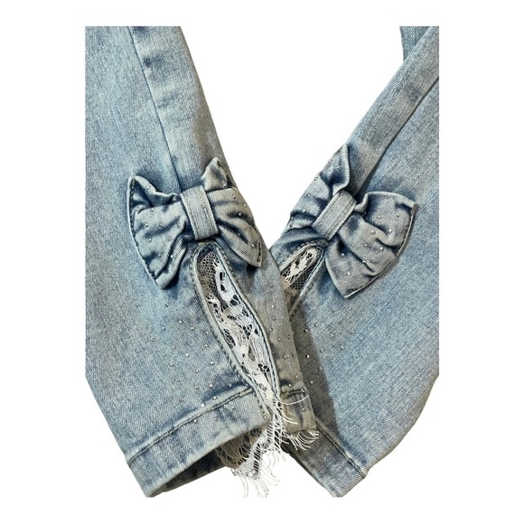 TRICOTTO/JANE & JOHN BOHEMIAN Lace Crop Ankle Jeans - Picture 5 of 12